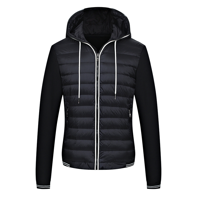 Illustration for article titled Men's Winter Jacket With Hooded Down Lightweight Plus Size 3XL Male Parka Casual Black Jacket